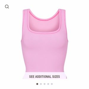 Skims Cotton Rib Tank in Bubblegum